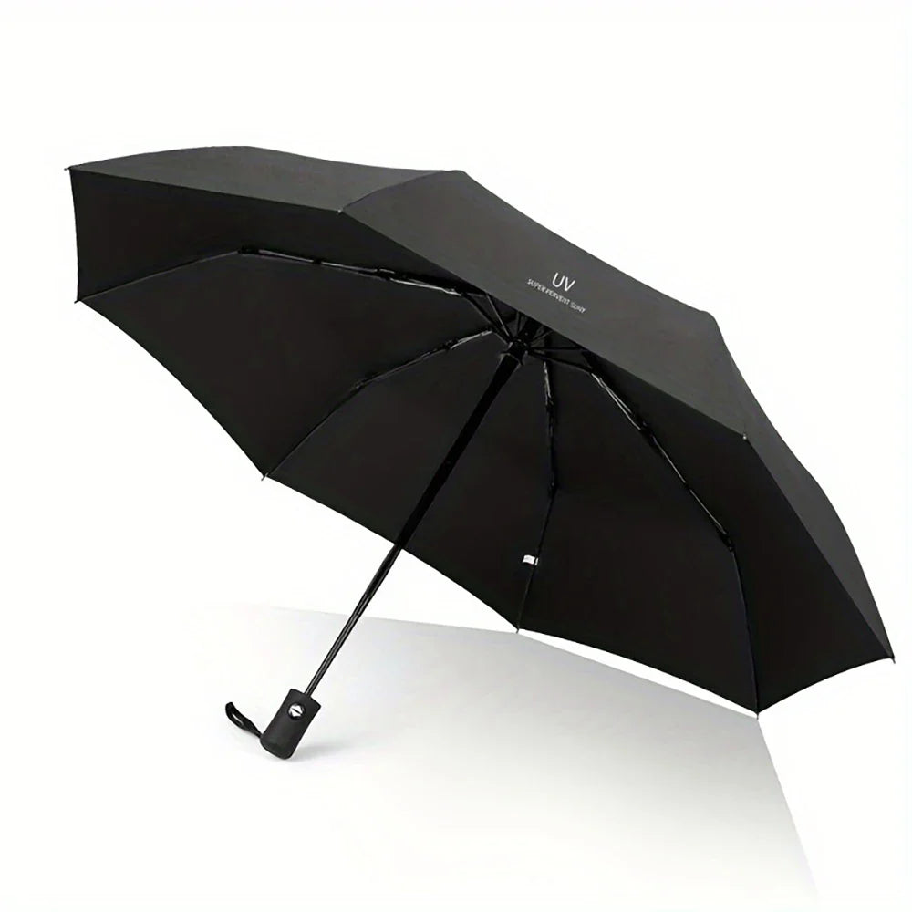 Unisex Folding Umbrella with Dual Sun and Rain Protection – Automatic UV Protection Sunshade