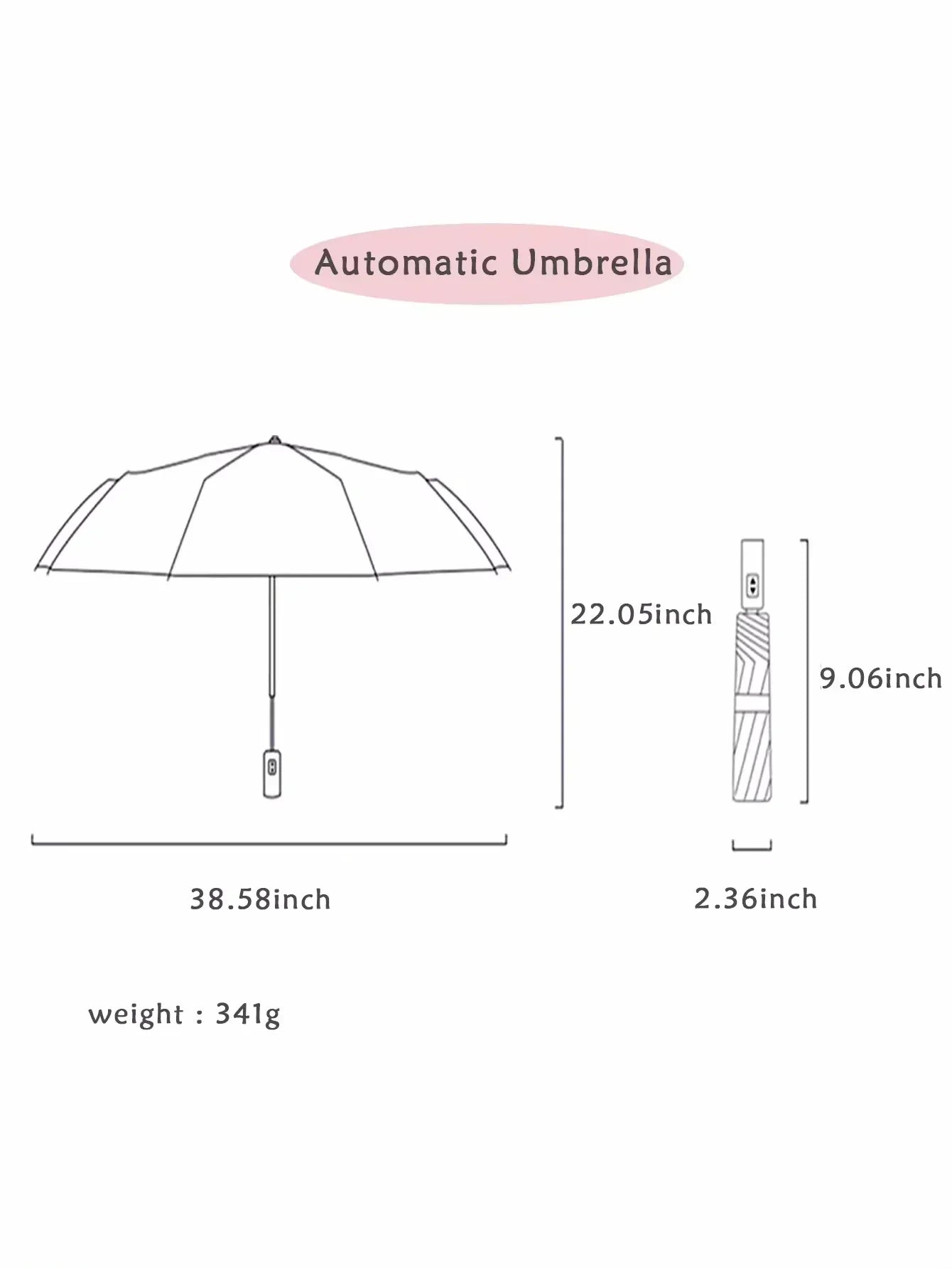 Unisex Folding Umbrella with Dual Sun and Rain Protection – Automatic UV Protection Sunshade