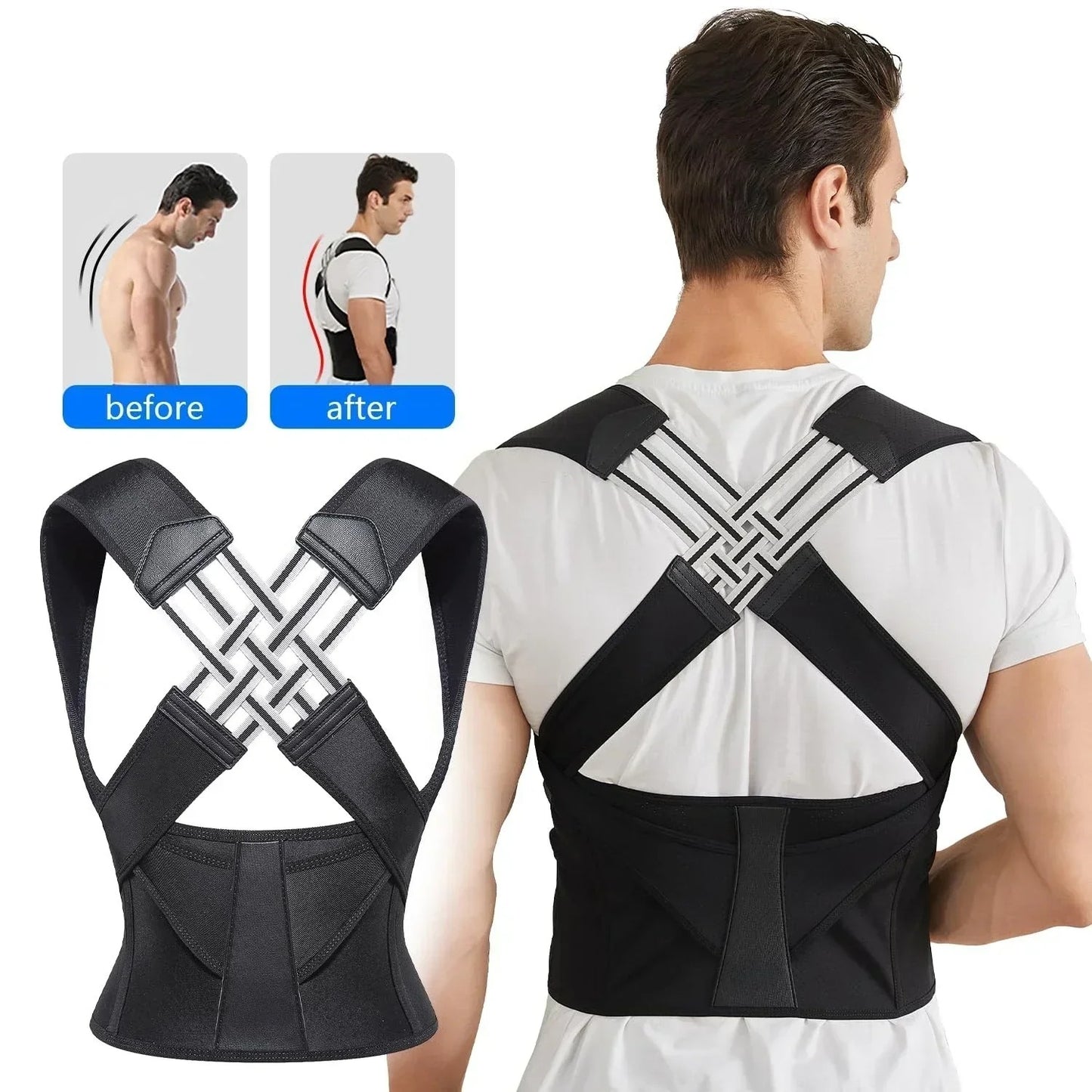 Posture Corrector for Women and Men, Adjustable Shoulder Posture Brace, Back Straightener Posture